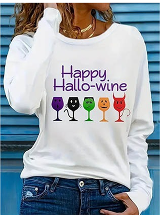 Kadın Uzun Kollu Bisiklet Yaka Baskılı Viskon Bluz