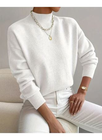 Kadın Uzun Kollu Balıkçı Yaka Triko Bluz