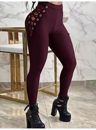 Kadın Yüksek Bel çapraz Bağcıklı Tül Detaylı Dalgıç Tayt