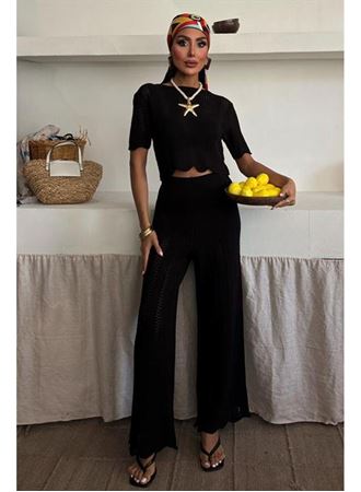 Triko Bluz Pantolon İkili Takım 10084-025