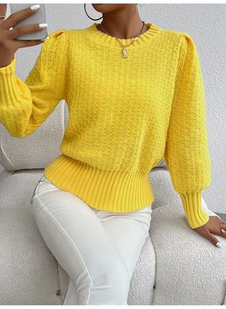 Kadın Uzun Kollu Bisiklet Yaka Triko Bluz