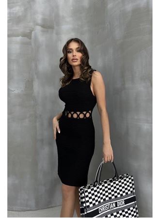 Estelya Cut Out Mini Elbise 2571-01