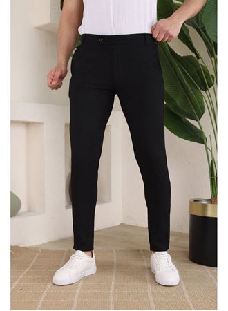 Erkek Slim Fit Dilli Kumaş Pantolon