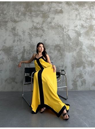 Askılı Maxi Boy Elbise