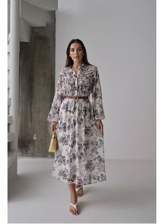 Siyah Biye Detaylı Elbise