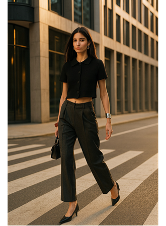 Bebe Yaka Düğmeli Bluz