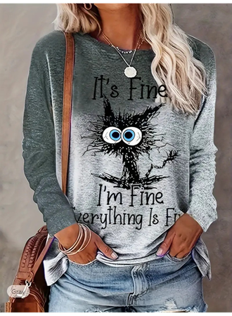 Kadın Uzun Kollu Bisiklet Yakalı Desenli Süprem Bluz