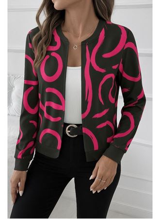 Kadın Uzun Kollu önden Fermuarlı Kısa şardonlu Dalgıç Ceket