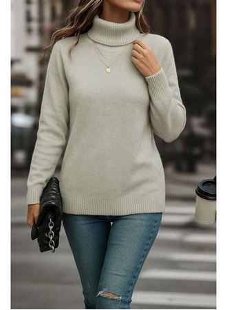 Kadın Uzun Kollu Balıkçı Yaka Triko Bluz