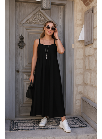 Kadın Ip Askılı V Yakalı Asimetrik Detaylı Aerobin Elbise