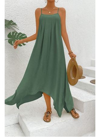 Kadın Ip Askılı V Yakalı Asimetrik Detaylı Aerobin Elbise