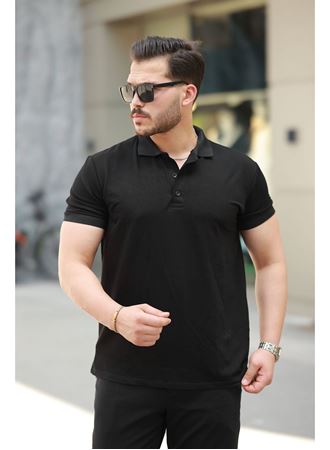 Erkek Kısa Kollu Yakalı Viskon Iki Iplik Erkek Tişört