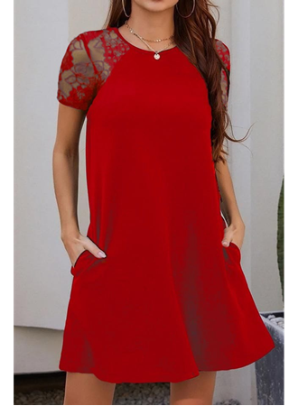 Kol Dantel Viskon Elbise