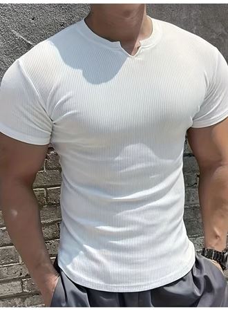 Erkek Kısa Kollu Bisiklet Yaka Burgu Tişört