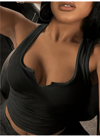 Kadın Kolsuz V Yakalı Kaşkorse Bluz