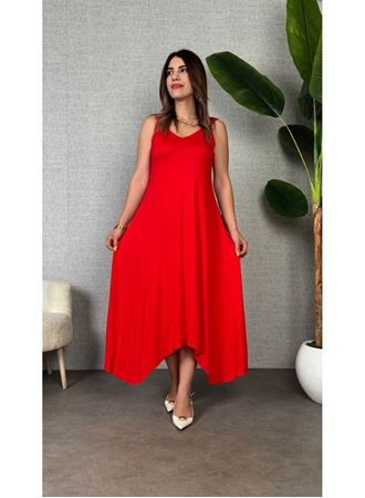 Kadın Omuz Askılı Toka Detay Maxi Boy Elbise