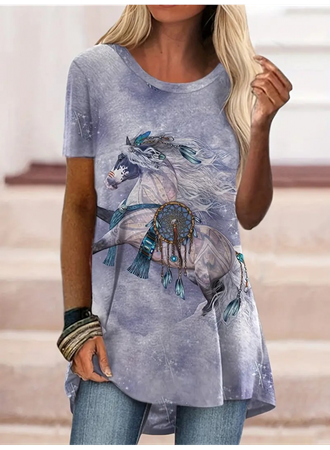 Kadın Kısa Kollu Bisiklet Yaka Salaş Süprem Bluz