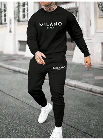 Erkek Uzun Kollu Baskı Detaylı Iki Iplik Takım