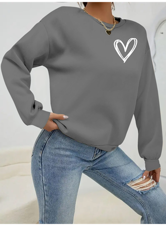 Kadın Uzun Kollu Bisiklet Yaka Viskon Iki Iplik Bluz