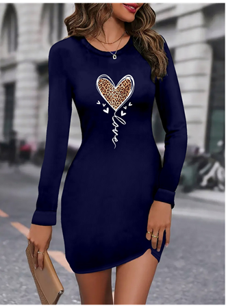 Kadın Uzun Kollu Bisiklet Yaka Kısa Viskon Iki Iplik Elbise