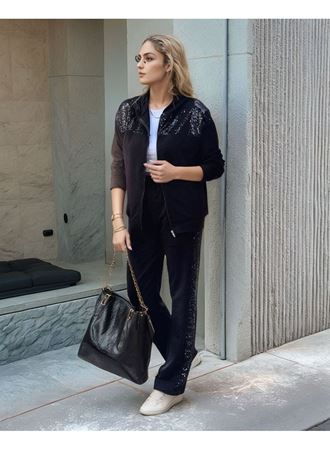 Kadın Iki Iplik Kumaş Pul Ve Fermuar Detaylı Ikili Takım