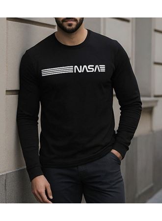 Erkek Uzun Kollu Bisiklet Yaka Viskon Sweat