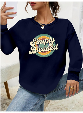 Kadın Uzun Kollu Bisiklet Yaka Viskon Iki Iplik Bluz