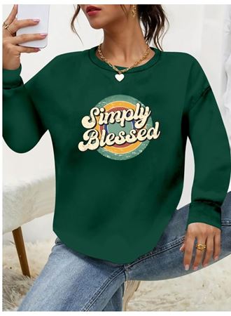 Kadın Uzun Kollu Bisiklet Yaka Viskon Iki Iplik Bluz