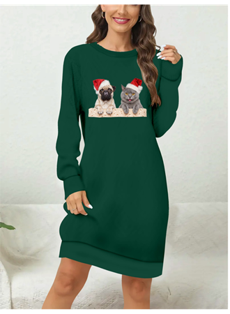 Kadın Uzun Kollu Bisiklet Yaka Desenli Viskon Iki Iplik Bluz