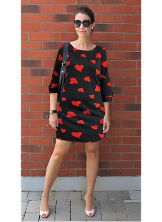 Kadın Uzun Kollu Bisiklet Yaka Dalgıç Mini Boy Elbise