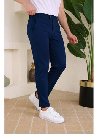 Erkek Slim Fit Dilli Kumaş Pantolon