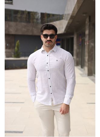 Erkek çizgi Desenli Gömlek