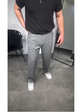 Erkek Pileli Kumaş Baggy Pantolon