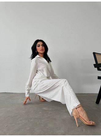 Gömlek - Pantolon Saten İkili Takım