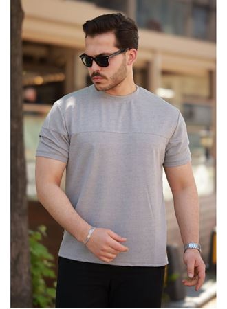 Erkek Oversize Bisiklet Yaka Kısa Kollu T-shirt