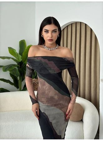 Sevilla Madonna Yaka Tül Elbise