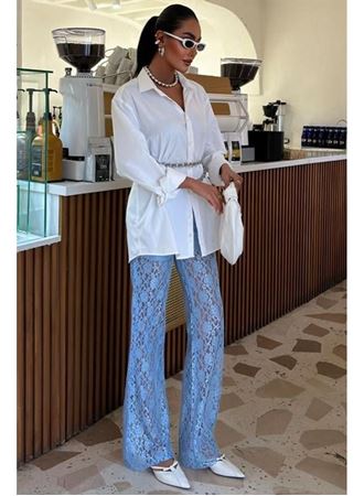 İçi Astarlı Dantel Pantolon 0081