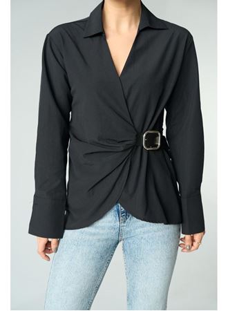 Kemerli Gömlek - Siyah