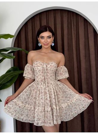 Hans Boyundan Bağlamalı Elbise