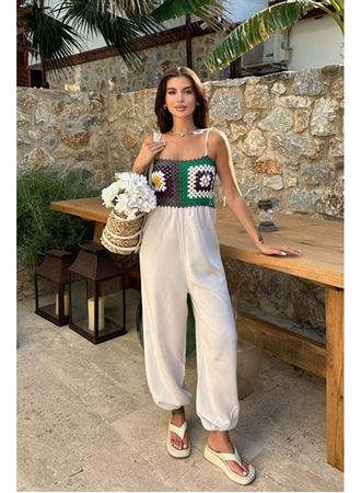 Jasmin Süzüneli Keten Tulum 1280-08