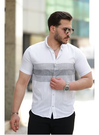 Erkek Desenli Kısa Kollu Gömlek