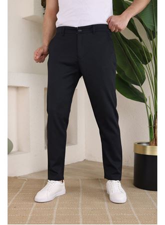 Erkek Casual Slim Fit Cord Desenli Kumaş Pantolon