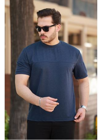 Erkek Oversize Bisiklet Yaka Kısa Kollu T-shirt