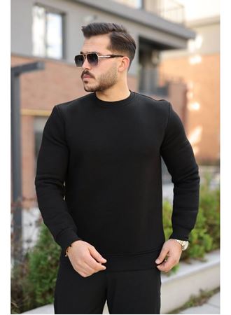 Erkek Üç İplik Şardonlu Sweatshirt