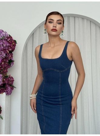 Tuna Denim Elbise