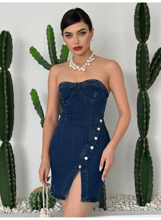 Nerg Düğme Detaylı Elbise