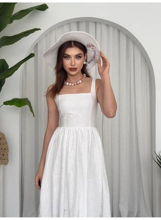 Mazi Çiçek Desenli Elbise