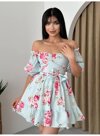 Rucka Belden Bağlamalı Mini Elbise