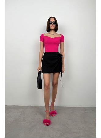 Kare Yaka Triko Bluz