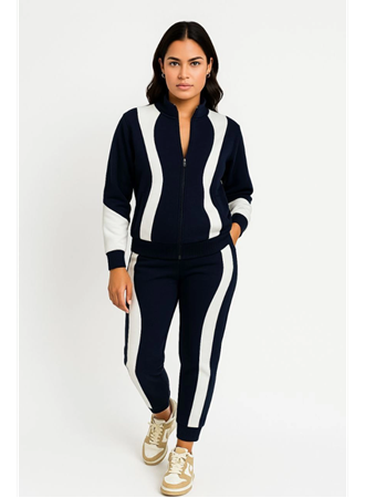 Premium Parçalı Eşofman Takım - Dik Yaka Fermuarlı Sweatshirt - Siyah